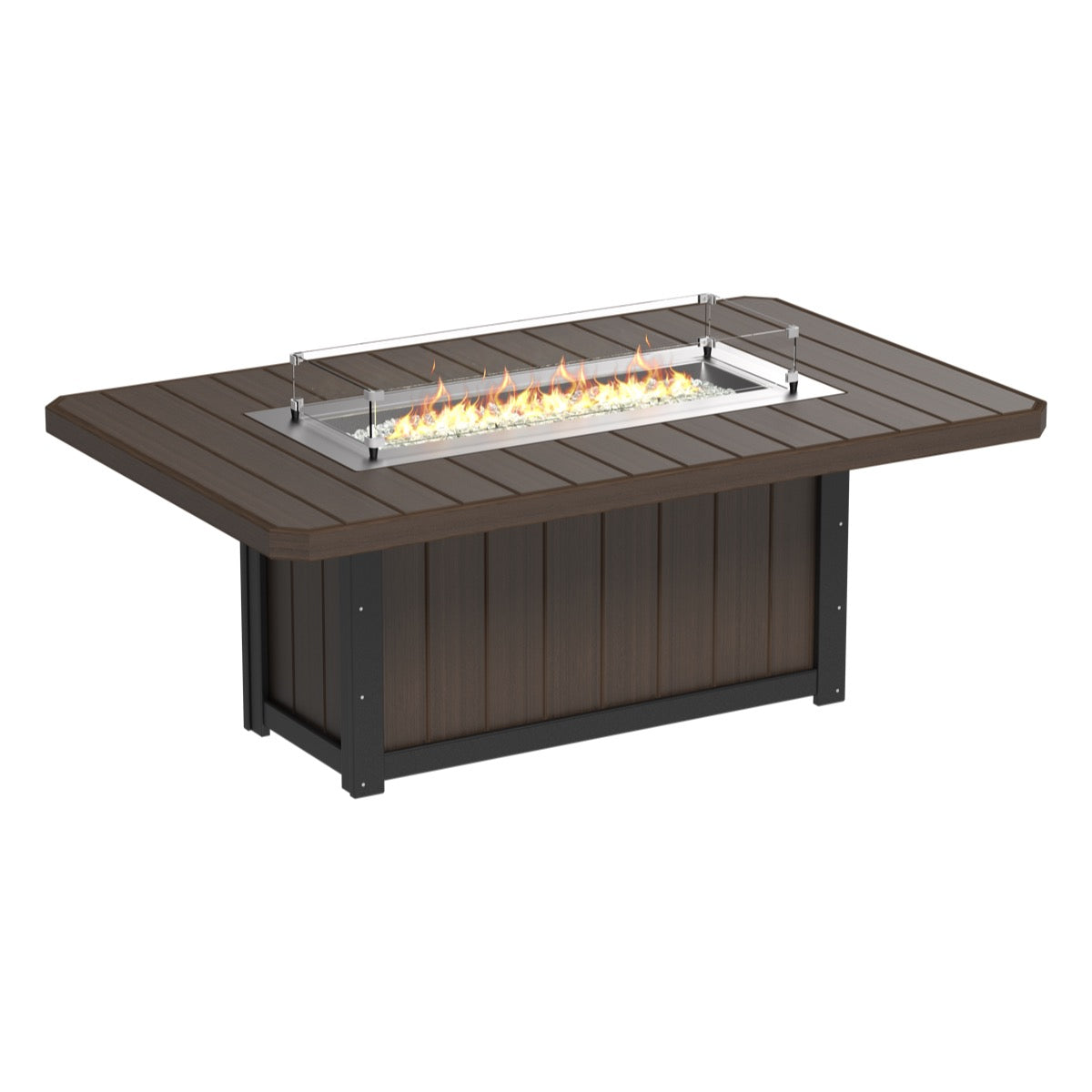 Lumin Fire Table 79″ Rectangular Bar Height by LuxCraft