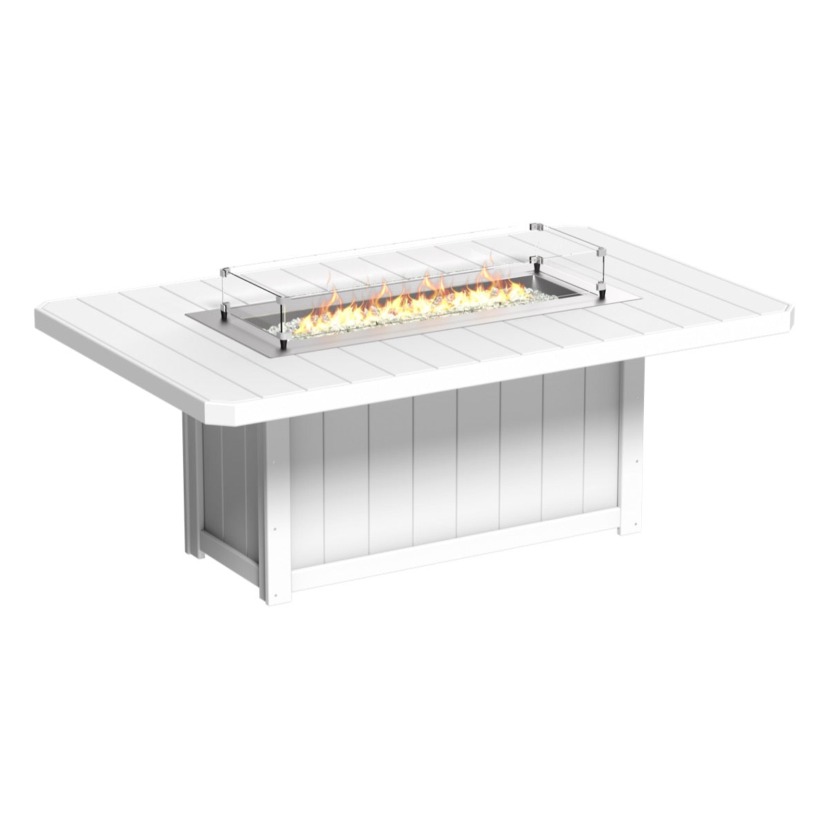 Lumin Fire Table 79″ Rectangular Bar Height by LuxCraft