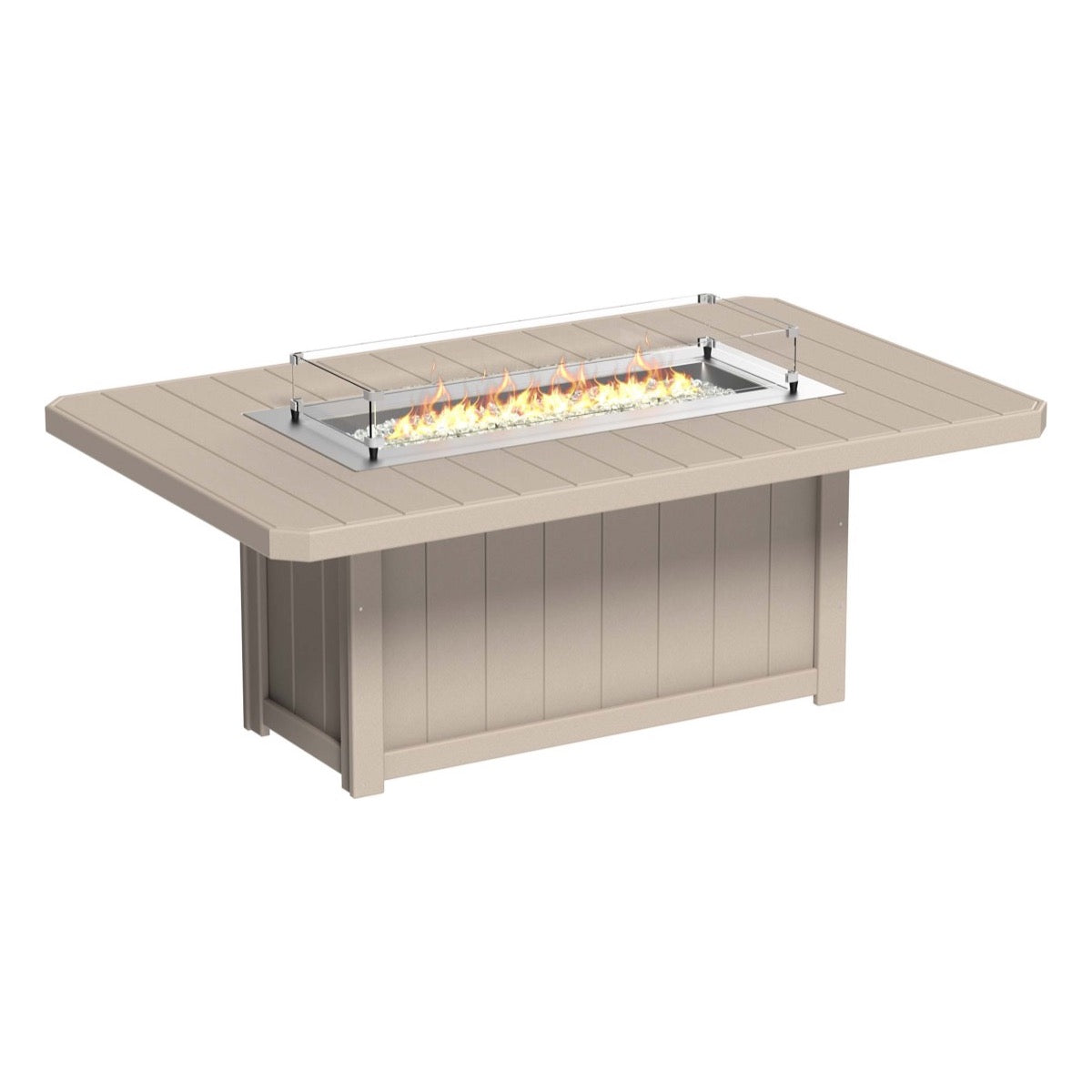 Lumin Fire Table 79″ Rectangular Bar Height by LuxCraft