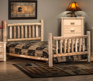 Lakeland Frontier Cedar Log Low Post Bed