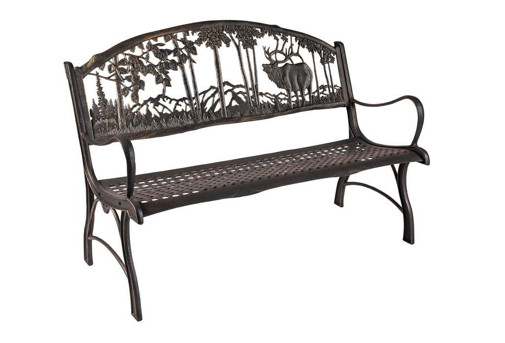 Outdoor Elk Bench