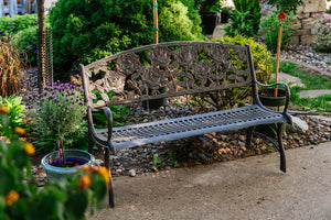 Outdoor Rose Bench