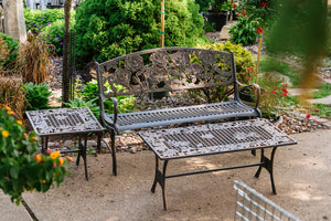 Outdoor Rose Bench