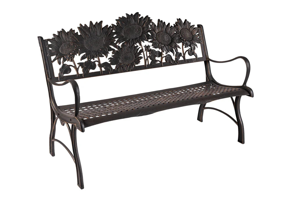 Outdoor Sunflower Bench