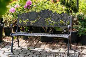 Outdoor Sunflower Bench