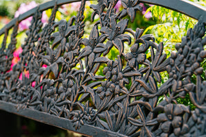 Outdoor Wildflower Bench
