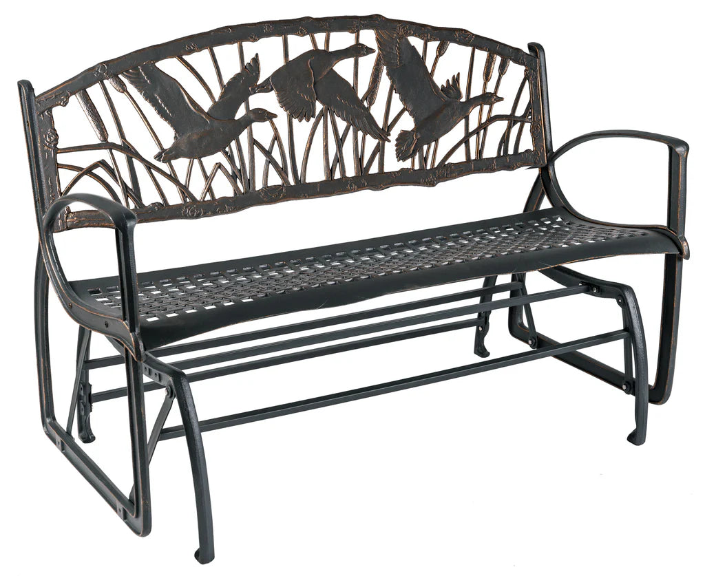 Outdoor Geese Glider Bench