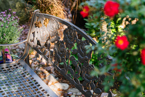 Outdoor Rose Glider Bench