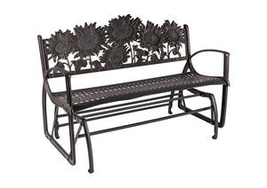 Outdoor Sunflower Glider Bench