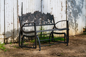 Outdoor Sunflower Glider Bench