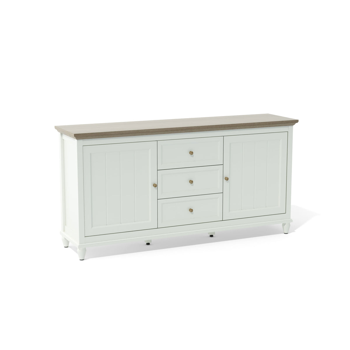 Chenon Sideboard - White & Brown - The Charming Bench Company