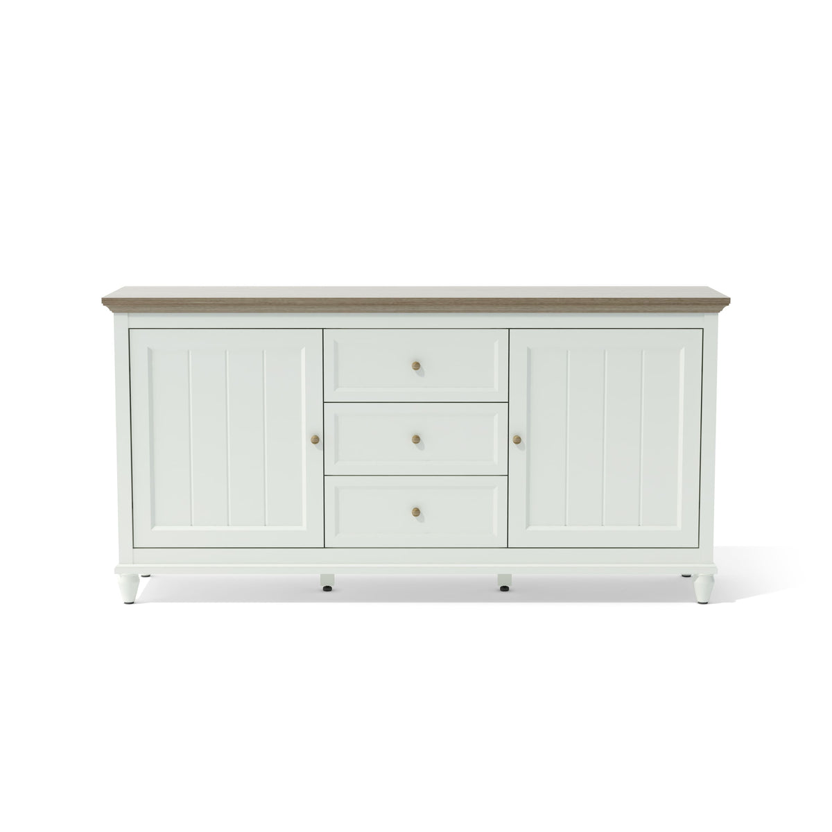 Chenon Sideboard - White & Brown - The Charming Bench Company