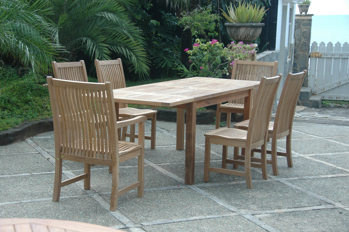 Bahama Chicago 7-Pieces Dining Set Chair B - The Charming Bench Company