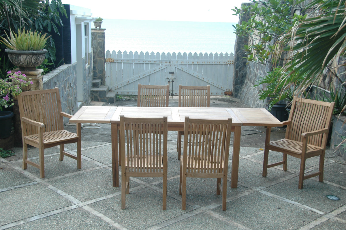 Bahama Chicago 7-Pieces Dining Set Chair B - The Charming Bench Company
