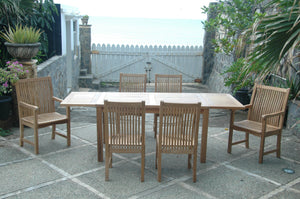 Bahama Chicago 7-Pieces Dining Set Chair B - The Charming Bench Company