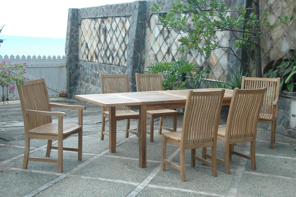Bahama Chicago 7-Pieces Dining Set Chair B - The Charming Bench Company