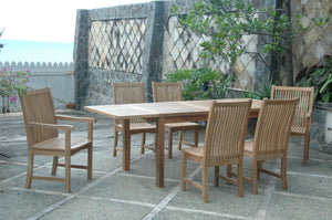 Bahama Chicago 7-Pieces Dining Set Chair B - The Charming Bench Company