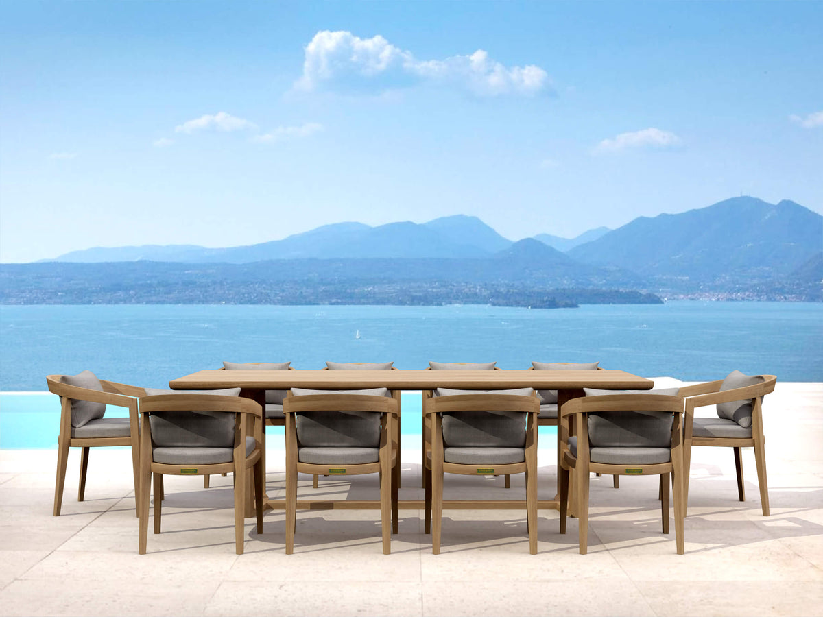 SET-368 11-pc Toscana Dining Table Set - The Charming Bench Company