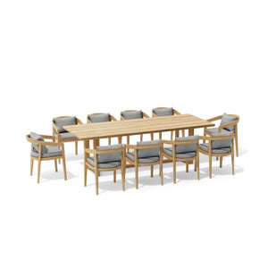 SET-368 11-pc Toscana Dining Table Set - The Charming Bench Company