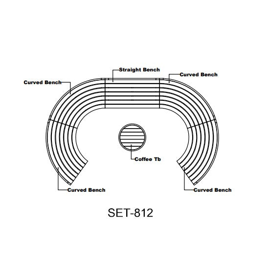 Circular Modular Deep Seating Set 3 - The Charming Bench Company