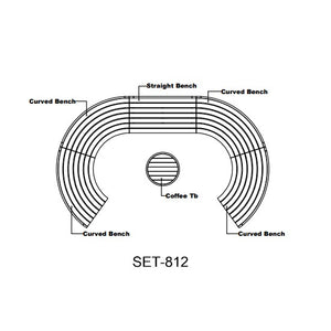 Circular Modular Deep Seating Set 3 - The Charming Bench Company