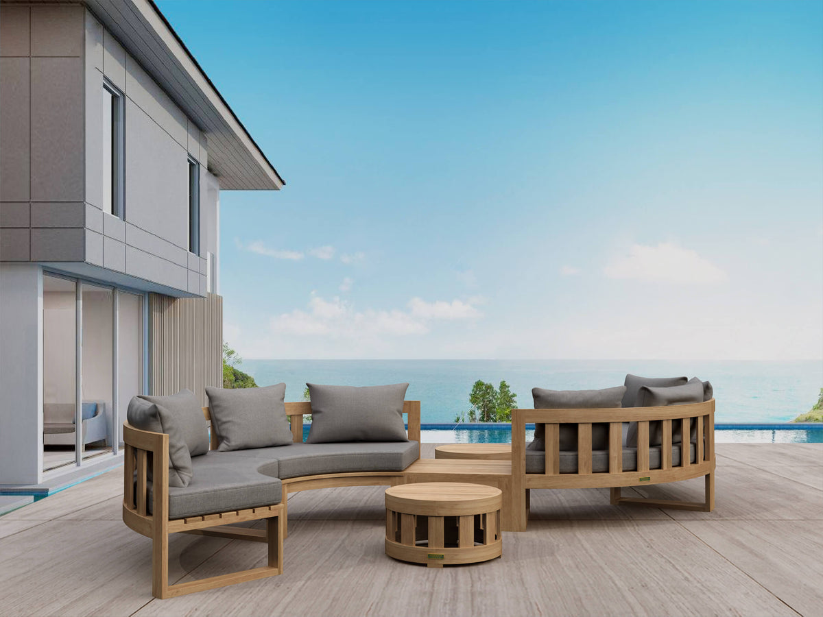 Circular Modular Deep Seating Set 4 - The Charming Bench Company