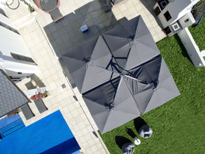Shadowspec Unity™ Uno - Single Large Umbrella – Square or Octagon - The Charming Bench Company- Shadowspec Unity™ Duo - Two Large Umbrellas – Square or Octagon - The Charming Bench Company-Shadowspec Unity™ Quattro- Four Large Umbrellas – Square / Shadowspec Unity™ Trio - Three Large Umbrellas – Square-Single Large Umbrella