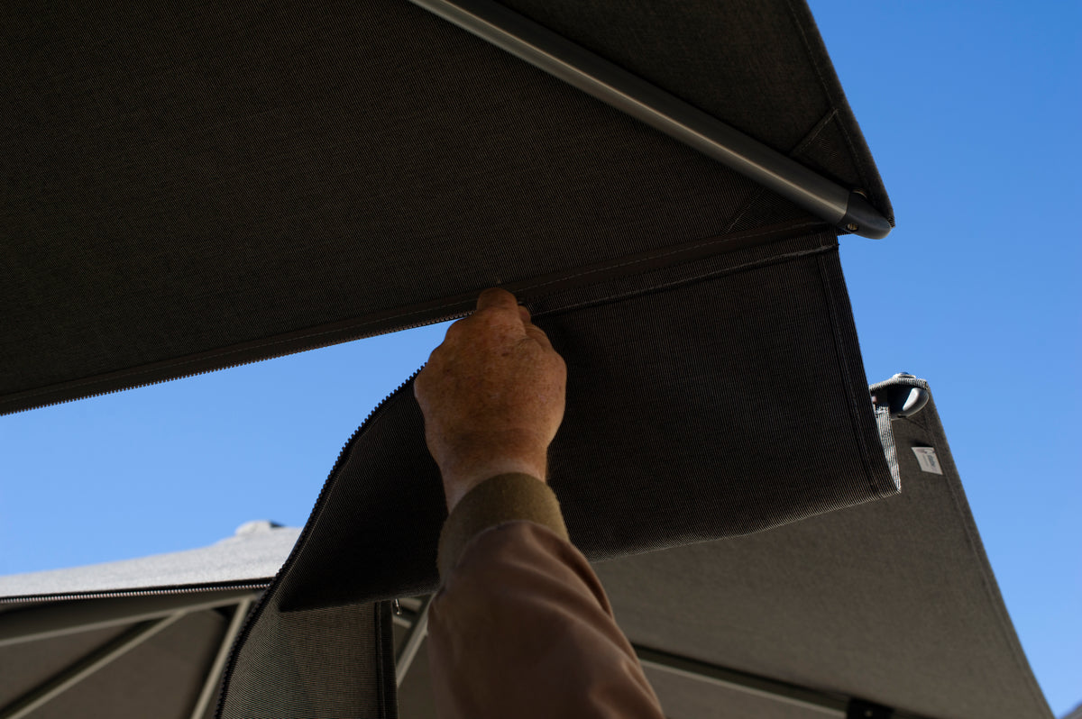 Shadowspec Unity™ Uno - Single Large Umbrella – Square or Octagon - The Charming Bench Company- Shadowspec Unity™ Duo - Two Large Umbrellas – Square or Octagon - The Charming Bench Company-Shadowspec Unity™ Quattro- Four Large Umbrellas – Square / Shadowspec Unity™ Trio - Three Large Umbrellas – Square-Single Large Umbrella