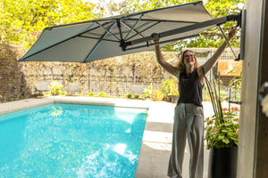 Shadowspec Retreat™ Wall Mounted Umbrella - The Charming Bench Company-Shadowspec Retreat™ Wall Mounted Umbrella