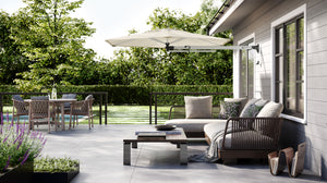Shadowspec Retreat™ Wall Mounted Umbrella - The Charming Bench Company-Shadowspec Retreat™ Wall Mounted Umbrella