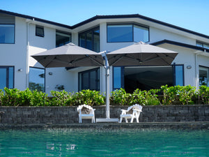 Shadowspec Unity™ Uno - Single Large Umbrella – Square or Octagon - The Charming Bench Company- Shadowspec Unity™ Duo - Two Large Umbrellas – Square or Octagon - The Charming Bench Company-Shadowspec Unity™ Quattro- Four Large Umbrellas – Square / Shadowspec Unity™ Trio - Three Large Umbrellas – Square-Single Large Umbrella