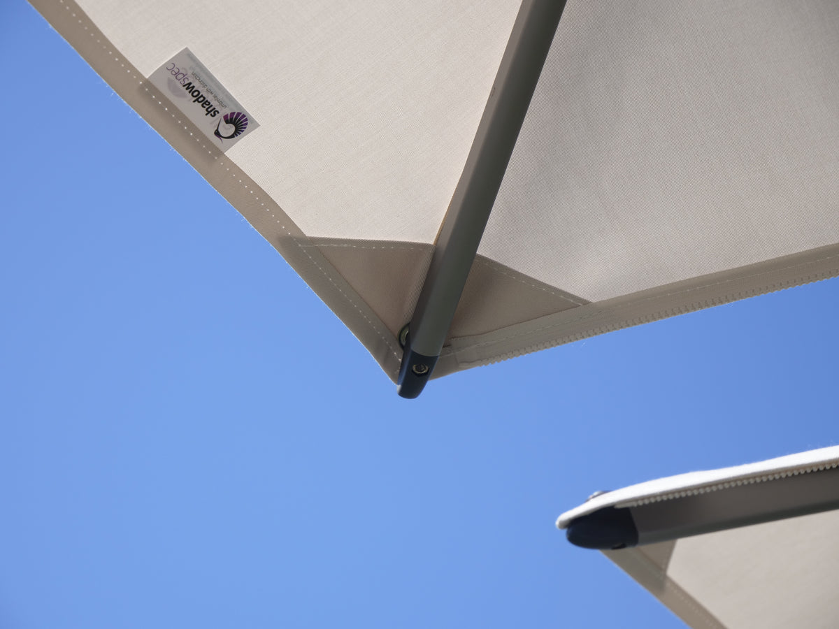 Shadowspec Unity™ Uno - Single Large Umbrella – Square or Octagon - The Charming Bench Company- Shadowspec Unity™ Duo - Two Large Umbrellas – Square or Octagon - The Charming Bench Company-Shadowspec Unity™ Quattro- Four Large Umbrellas – Square / Shadowspec Unity™ Trio - Three Large Umbrellas – Square-Single Large Umbrella