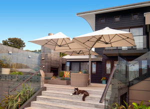 Shadowspec Unity™ Uno - Single Large Umbrella – Square or Octagon - The Charming Bench Company- Shadowspec Unity™ Duo - Two Large Umbrellas – Square or Octagon - The Charming Bench Company-Shadowspec Unity™ Quattro- Four Large Umbrellas – Square / Shadowspec Unity™ Trio - Three Large Umbrellas – Square-Single Large Umbrella