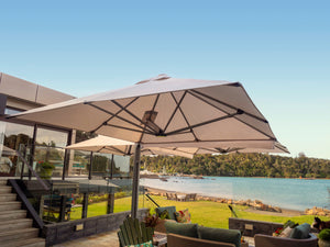 Shadowspec Unity™ Uno - Single Large Umbrella – Square or Octagon - The Charming Bench Company- Shadowspec Unity™ Duo - Two Large Umbrellas – Square or Octagon - The Charming Bench Company-Shadowspec Unity™ Quattro- Four Large Umbrellas – Square / Shadowspec Unity™ Trio - Three Large Umbrellas – Square-Single Large Umbrella