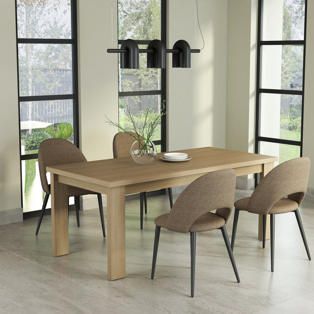 Brentford Dining Table - Light Brown - The Charming Bench Company