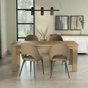Brentford Dining Table - Light Brown - The Charming Bench Company