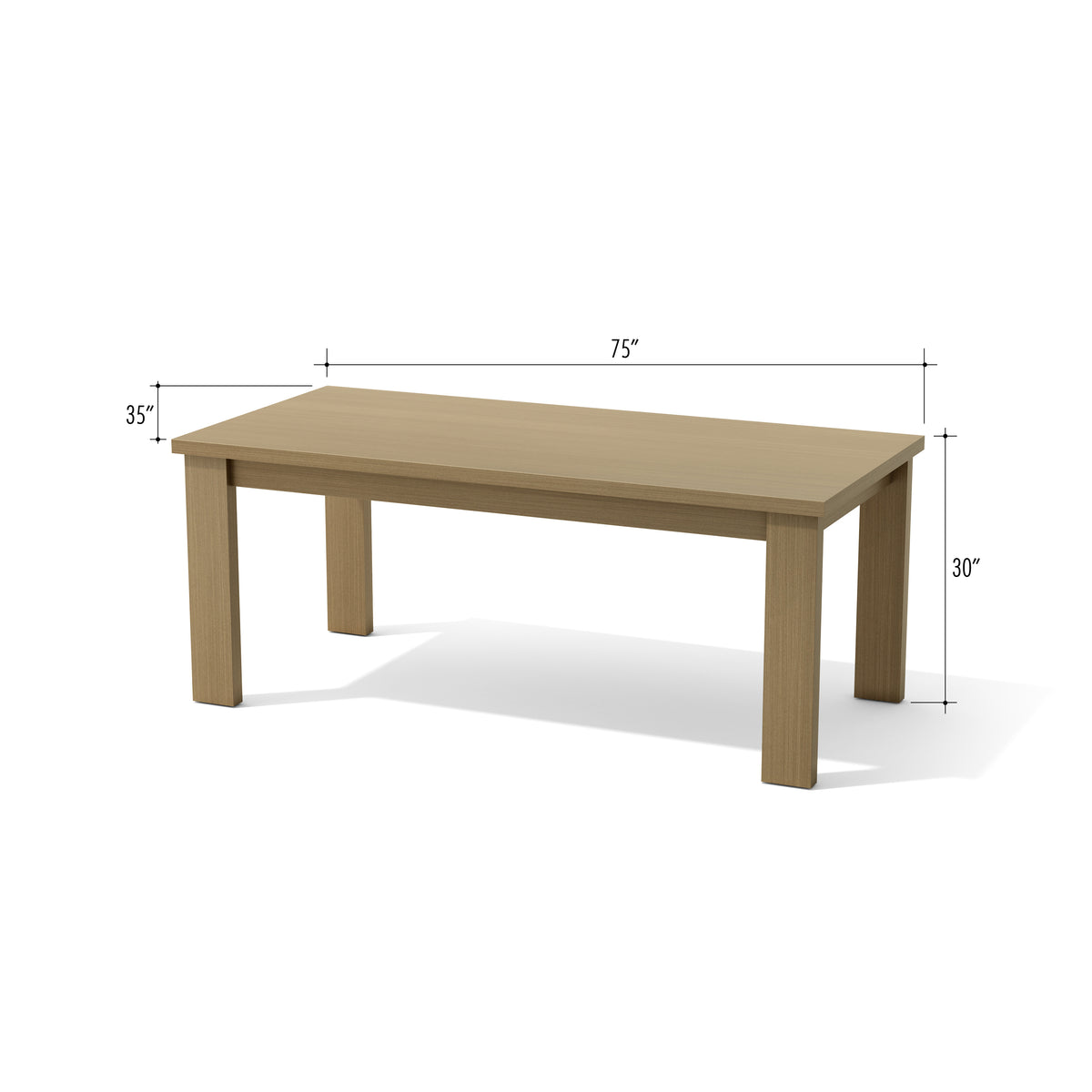 Brentford Dining Table - Light Brown - The Charming Bench Company