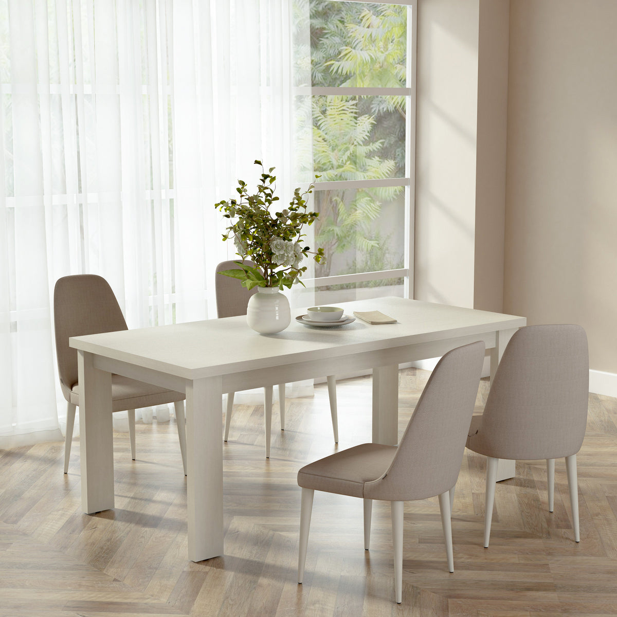 Brentford Dining Table - White - The Charming Bench Company