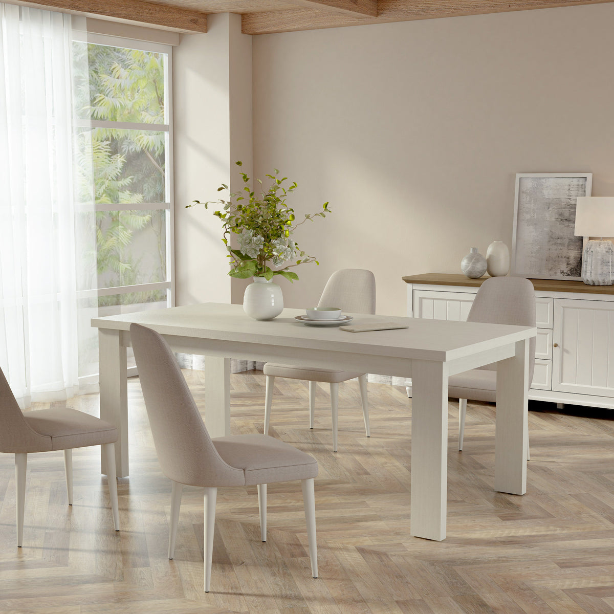 Brentford Dining Table - White - The Charming Bench Company