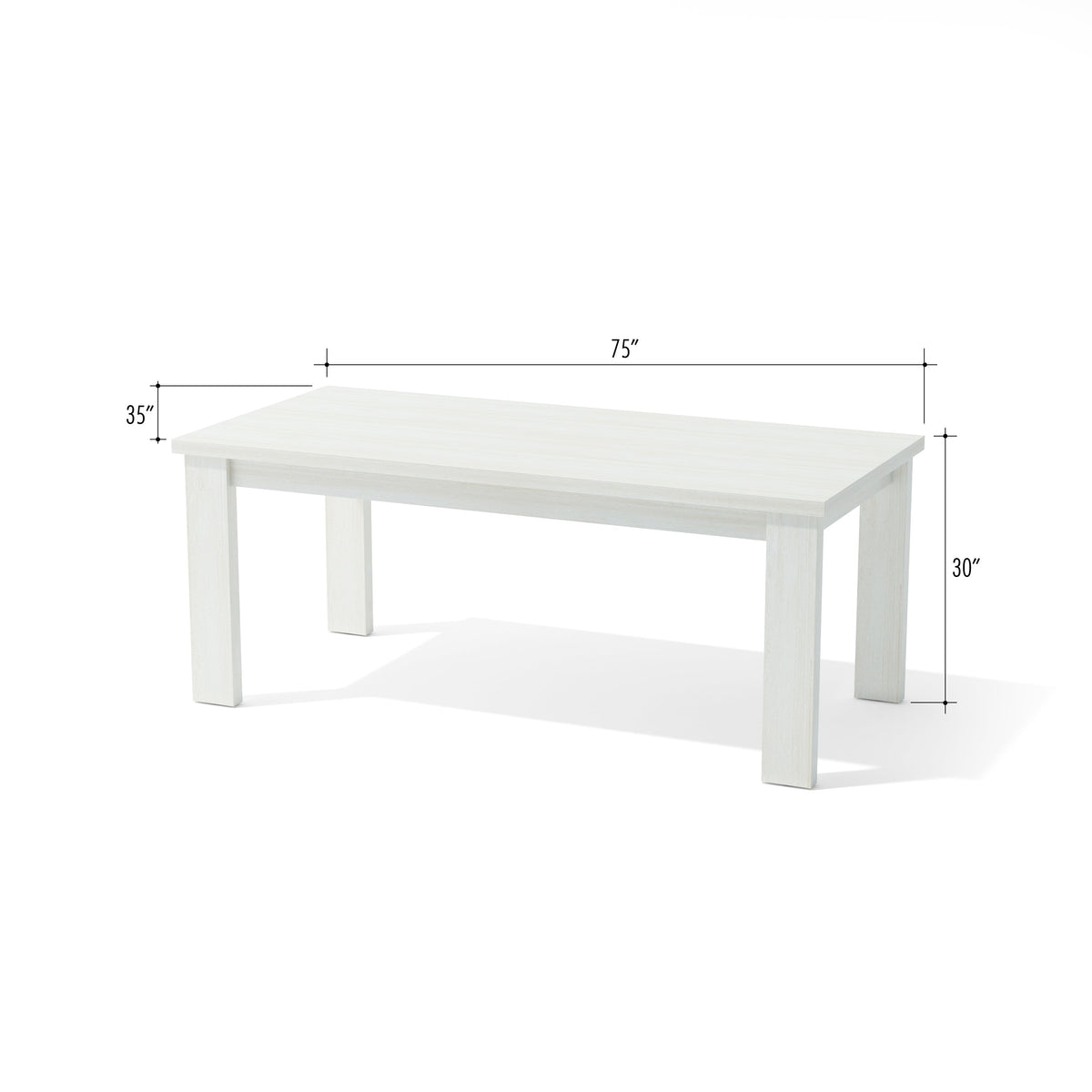 Brentford Dining Table - White - The Charming Bench Company