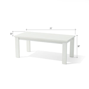 Brentford Dining Table - White - The Charming Bench Company