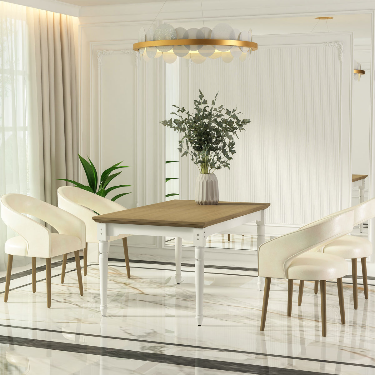 Chenon Extension Dining Table - The Charming Bench Company