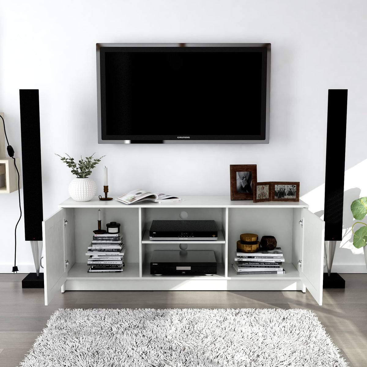 Ashley 63" TV Stand - The Charming Bench Company