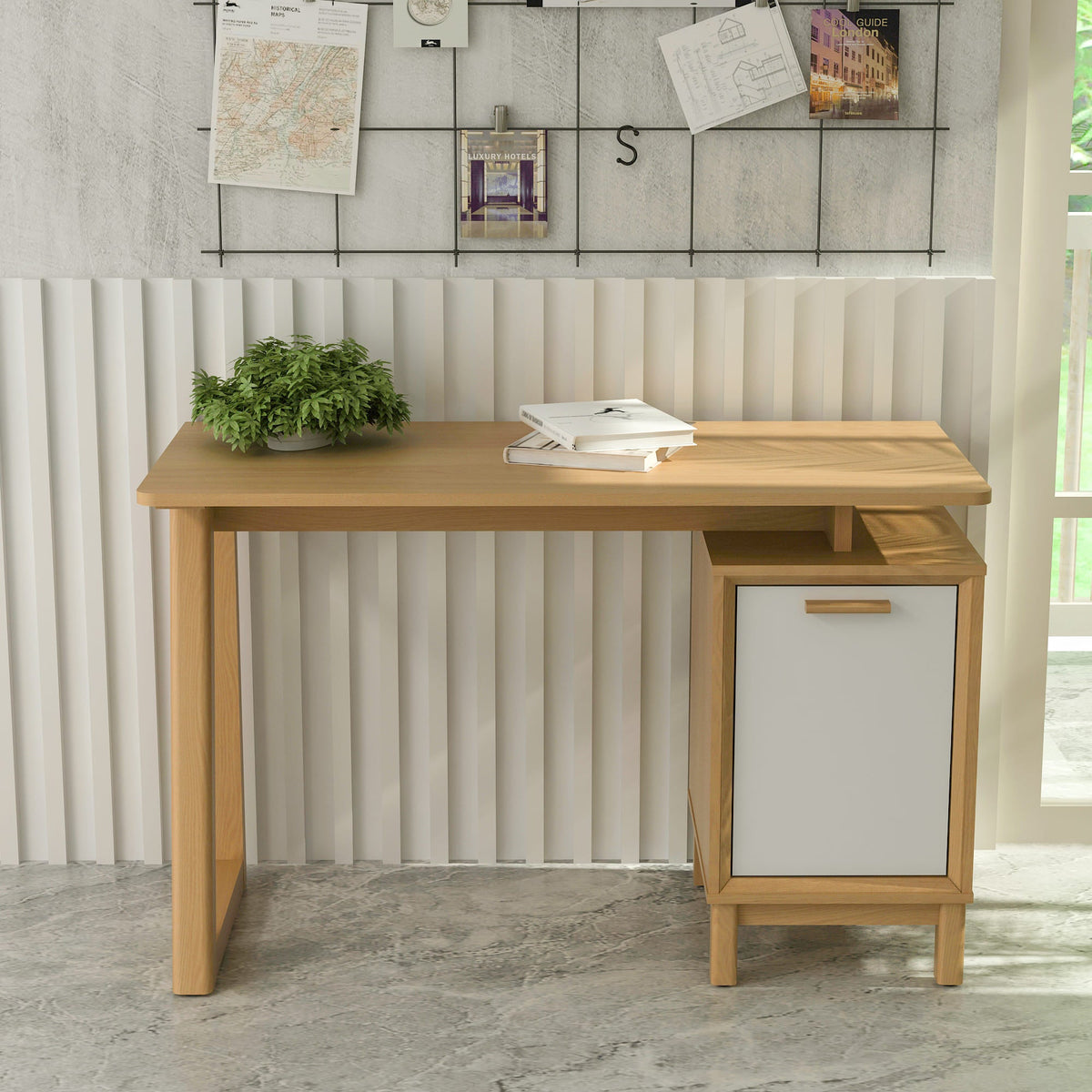 Lexi 55" L-Shaped Corner Desk Anderson Teak