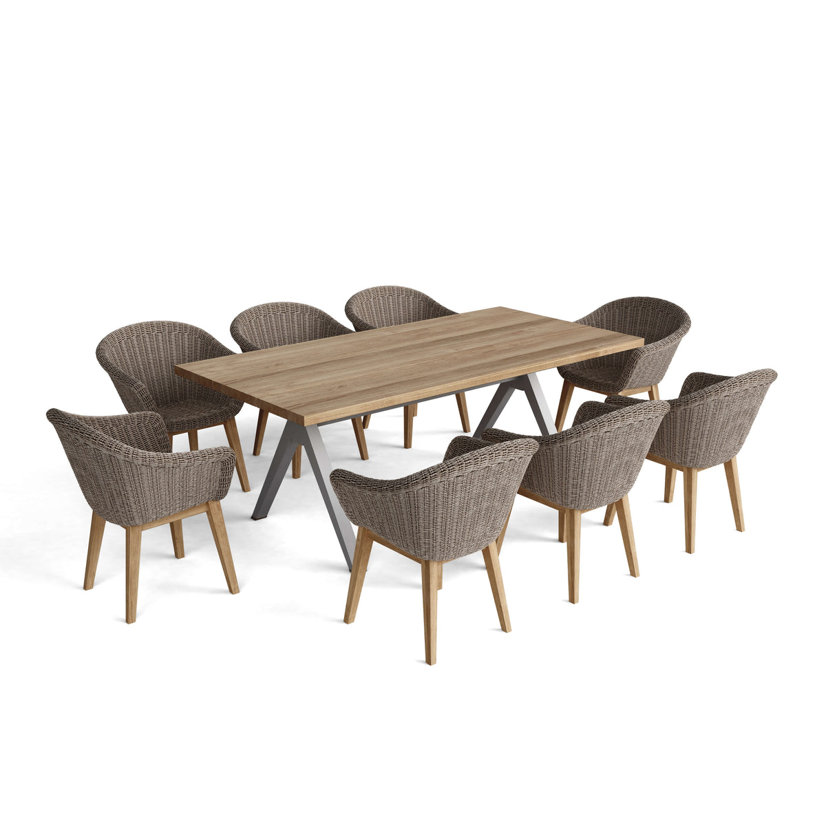 Alura Padua 9-pc Dining Table Set Susan