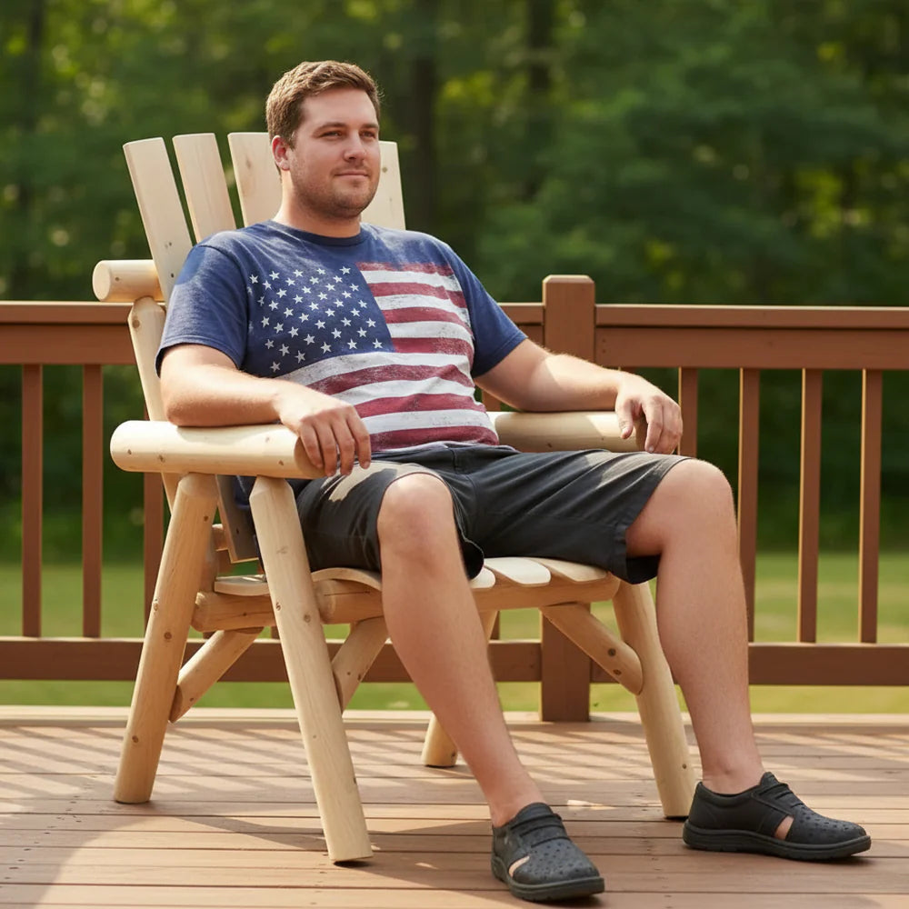 American Cedar Log Lounge Chair Lounge Chair