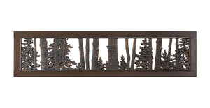 Two-Tone Tube Steel Aspen and Evergreens Bench - The Charming Bench Company