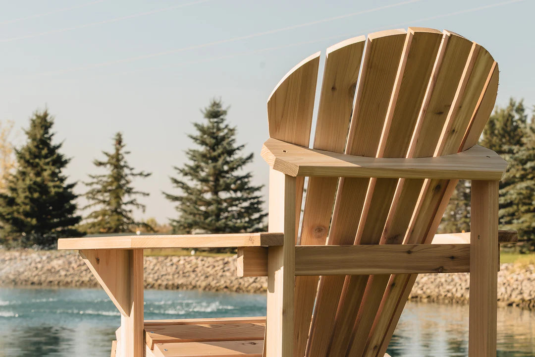 Athena Adirondack Cedar Patio Chair with Wide Arms Rest Adirondack