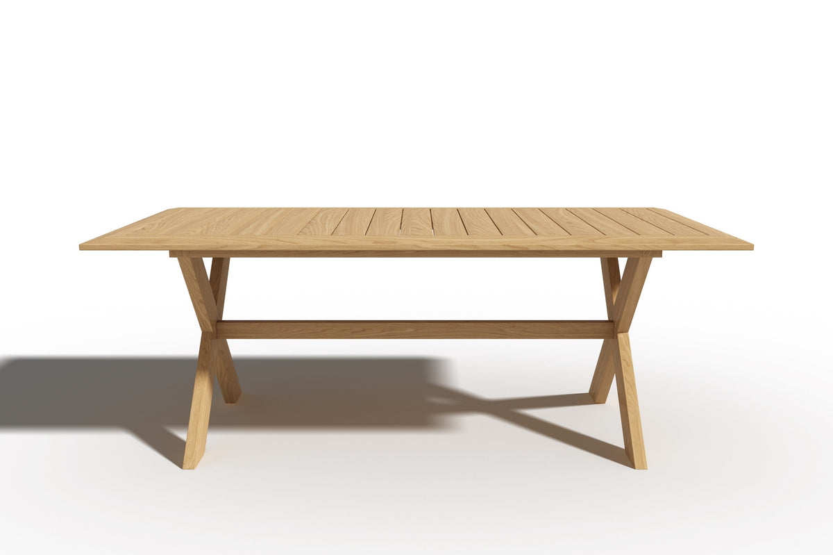 Aude 3-Piece Rectangular Teak Outdoor Jacques Dining Set with Benches Outdoor Dining Set