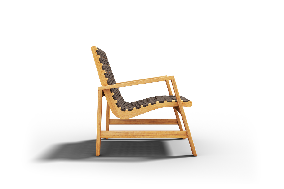 Axelle Teak Outdoor Woven Chat Armchair Outdoor Chair